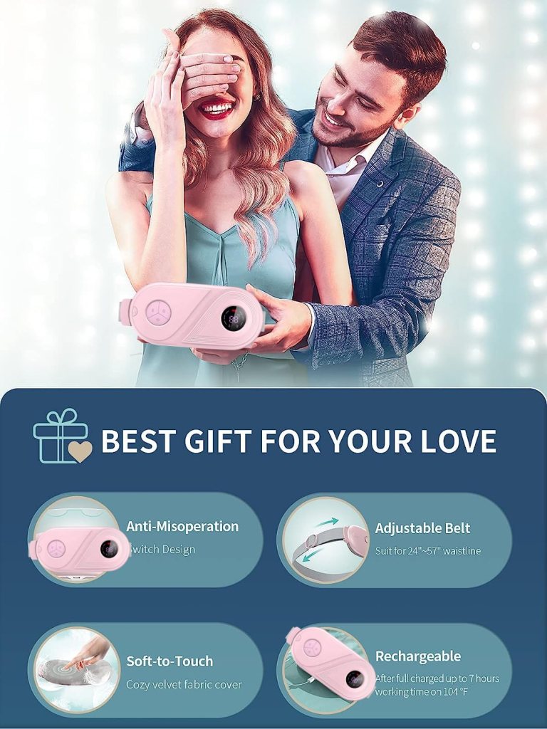 heating pad belt, electric heating pad for back pain belt, electric heating pad pain relief, heating pad for periods - Mehrlux 