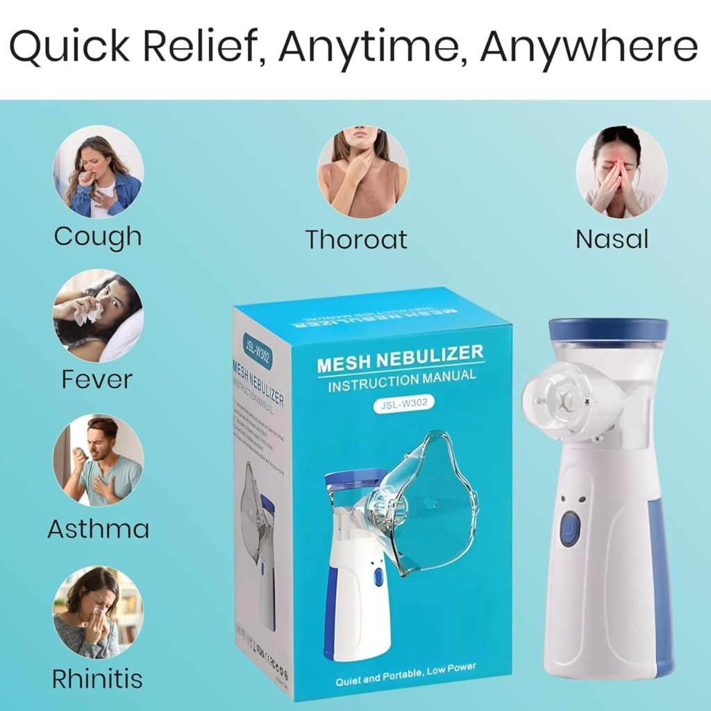 Portable Handheld Mesh Nebulizer Machine with 2 Masks - Mehrlux 
