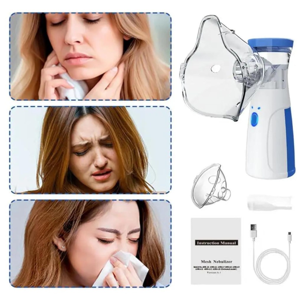 Portable Handheld Mesh Nebulizer Machine with 2 Masks - Mehrlux 