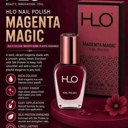HLO NAIL POLISH Magenta Magic - My Health Plan