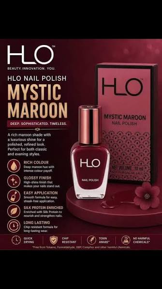 HLO NAIL POLISH Mystic Maroon - My Health Plan