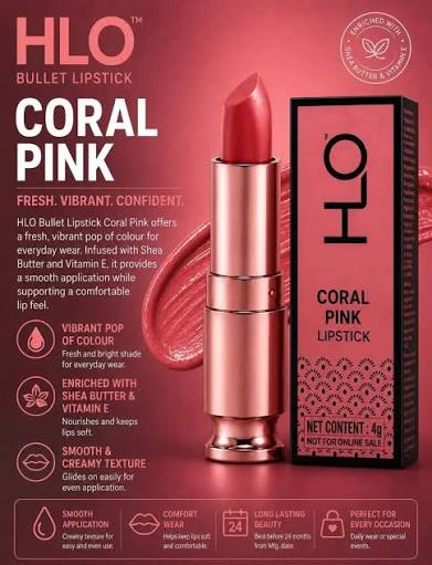 HLO BULLET LIPSTICK Coral Pink - My Health Plan