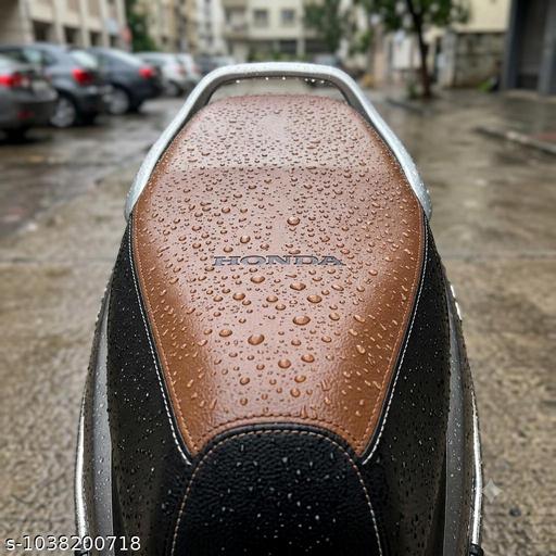 Premium Leather Seat Cover for Honda Activa 4G 5G 6G / | Brown & Black | Anti-Slip | Waterproof | Easy Fit - My Health Plan