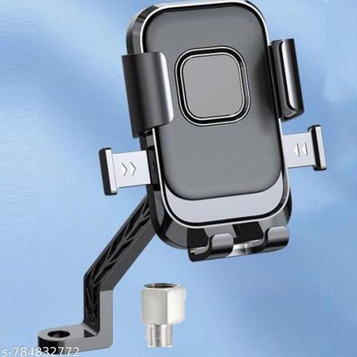 Mobile Holder for Bikes with One Click Locking, Mirror Fitting Style, Anti-Shake-Firm Grip, 360° Rotation, Mobile Holder for Scooty, Activa, Jupiter, Electric Scooters & Bikes - My Health Plan