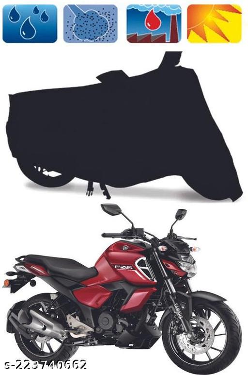 SRI GORAKHNATH TRADERS Waterproof Two Wheeler Cover for Yamaha (FZ S V3 BS6, Black) - My Health Plan