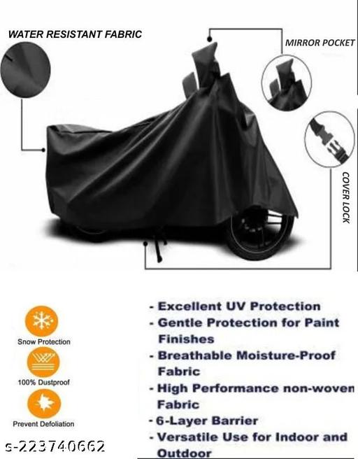SRI GORAKHNATH TRADERS Waterproof Two Wheeler Cover for Yamaha (FZ S V3 BS6, Black) - My Health Plan