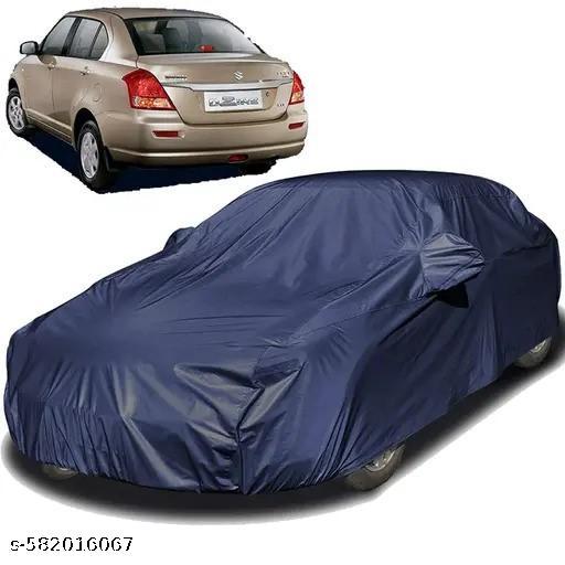 Car Cover for -Maruti Suzuki Swift Dzire - Water Resistant & Dustproof - Without Mirror Pockets Triple Stitched - Light Weight - Heavy Buckle Blue Colour - My Health Plan