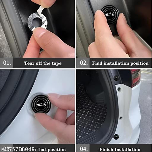MULZI Car Door Shock Absorber Rubber Protector Pads, Guard Accessories, Gadgets for Vehicle Door Protection Compatible For HONDA, HYUNDAI, Kia, MG, MAHINDRA, NISSAN, RENAULT, SKODA, SUZUKI, TATA, TOYOTA, VOLKSWAGEN - My Health Plan