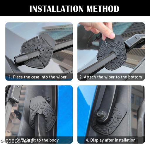 SUNHET ENTERPRISE .2Pcs Car Wiper Hole Protection Cover, Universal Dustproof ABS Protector Pad for Most Vehicles, Durable Car Wiper Hole Protection Cover for Wiper Care, Anti-Rust & Debris Guard (Black) - My Health Plan