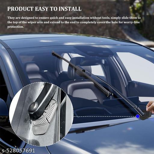 SUNHET ENTERPRISE .2Pcs Car Wiper Hole Protection Cover, Universal Dustproof ABS Protector Pad for Most Vehicles, Durable Car Wiper Hole Protection Cover for Wiper Care, Anti-Rust & Debris Guard (Black) - My Health Plan