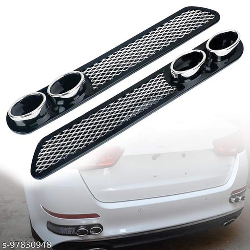 Dual Tip Silencer Look Bumper Protector Guard Rear Bumper Protection Spoiler Lip Splitter with Adhesive - My Health Plan