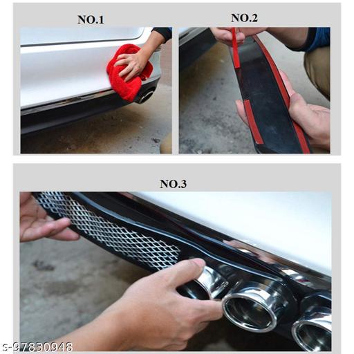 Dual Tip Silencer Look Bumper Protector Guard Rear Bumper Protection Spoiler Lip Splitter with Adhesive - My Health Plan