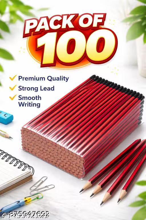 S4U Super Dark Graphite Pencil 100 Pencils (Set of 100,red and black ) - My Health Plan