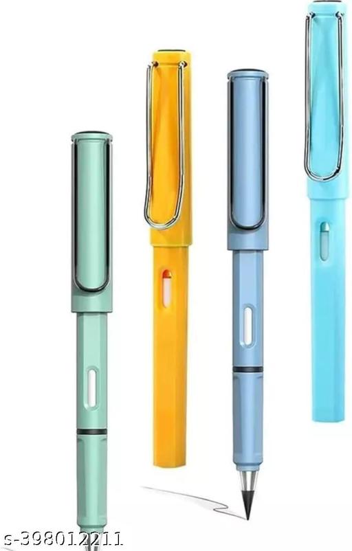 Inkless Pencils Eternal, Everlasting Pencil Replaceable Head, Infinite Pencil, Inkless Pen, Technology Unlimited Writing Eternal Pencil No Ink Perfect for Students, Artists and Writers! Pack of 4 - My Health Plan