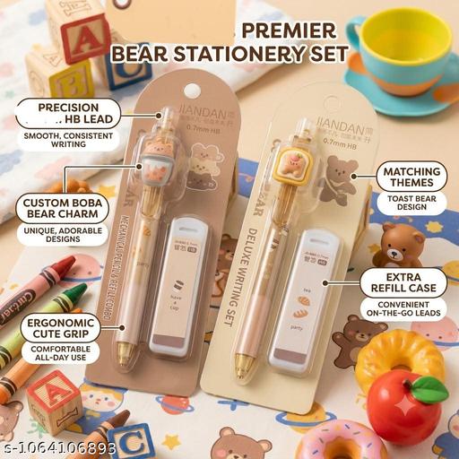 3D Character Toppers Mechanical Pencil - Cute 0.7mm HB Refillable Lead Pen for Kids, Students, School, Office, Writing, Drawing & Sketching (Pack of 2) - My Health Plan