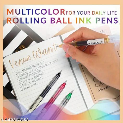 10-Color Liquid Ball Pen Set - High-Value Student Neutral Pen with Large-Capacity Ink and Quick- Drying, Continuous Flow for Smooth Handwriting - My Health Plan