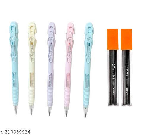 TRIPLE PAPER   0.7mm Cute Mechanical Pencil Set Eraser on Top 4 Pencils with 2 lead box Pencil Pencil  (Multicolor) - My Health Plan