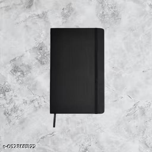 AccuPrints A6 Hard Bound Diary Size 6 x 4.2 inches with 160 Pages | Notebook Diary with Elastic Lock PU Leather Pocket Diary for Office (Black) - My Health Plan