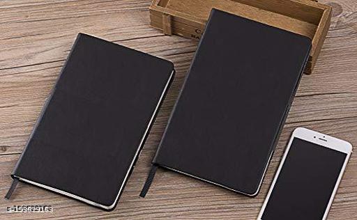 Black Hard Bound A5 or 5.8 * 8.3 inches Notebook Diary PU Leather Pages 200 for Office Personal Notebook Diary - My Health Plan