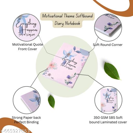 Motivational Theme "Everything Happens for a Reason" Planner/ Diary/ Notebook - My Health Plan