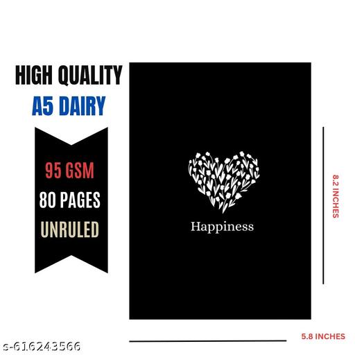 A5 Size Cute Spiral Diary Set for Girls with Plain Pages , Aesthetic Daily Use Notebook set of 2 for School, College, and Personal Writing - My Health Plan
