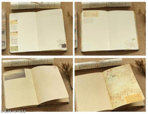 1pc  Portable Creative Notebook Retro Journal Drawing Exquisite Diary Book Unique Appearance Design Office Work - My Health Plan
