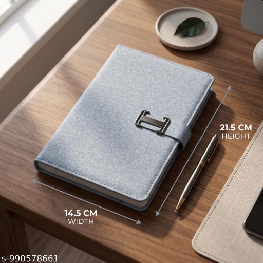 Premium PU Leather Diary Notebook A5 Size, Stylish Journal For Students And Professionals - My Health Plan