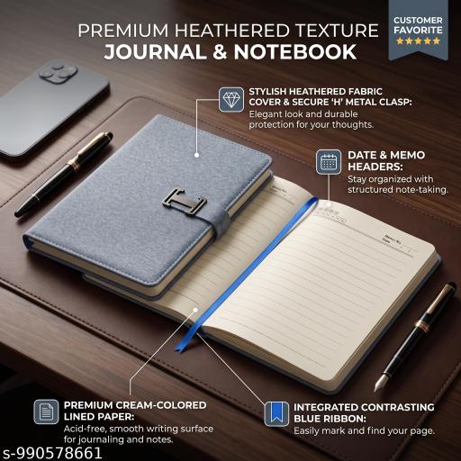 Premium PU Leather Diary Notebook A5 Size, Stylish Journal For Students And Professionals - My Health Plan