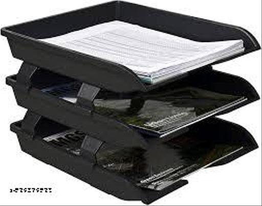 Nestivo office file storege paper latter rack tray 3 layer /triple stack latter tray for office and home for studeny and collagious classroom paper latter file and project orgenizer tray rack,desktop file orgenizer,paper storege box rack 3-tire paper tray.  - My Health Plan