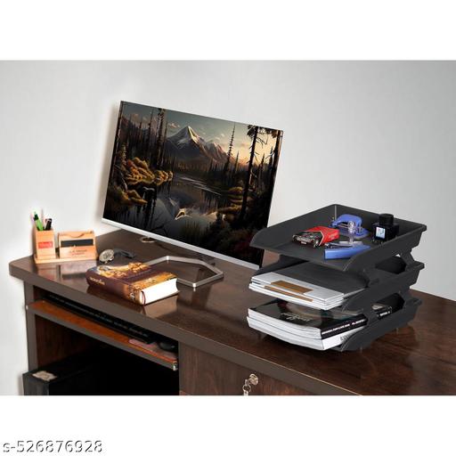 Nestivo office file storege paper latter rack tray 3 layer /triple stack latter tray for office and home for studeny and collagious classroom paper latter file and project orgenizer tray rack,desktop file orgenizer,paper storege box rack 3-tire paper tray.  - My Health Plan