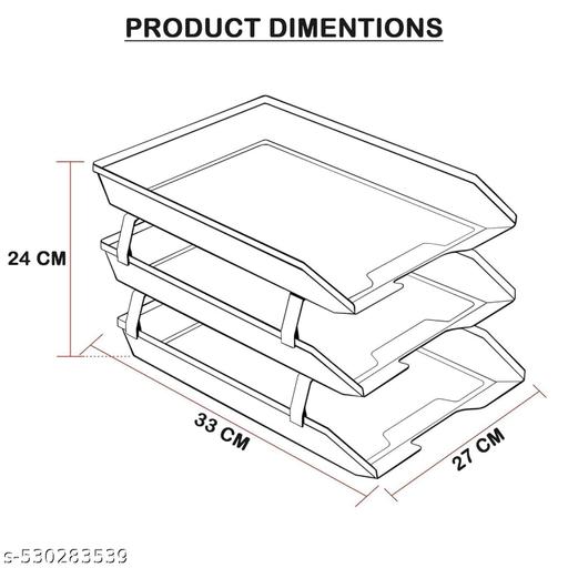Nestivo Premium 3-Tier Stackable Document Tray! Designed for maximum organization and efficiency, this sleek, black paper rack provides dedicated space for all your files, folders, and notebooks. It’s the ultimate solution to a tidy and productive environment - My Health Plan