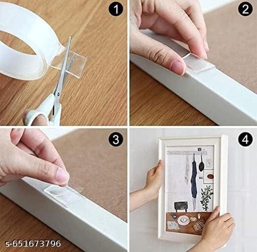 Double Sided Tape -3 Meter Multipurpose Double Sided Tape - Adhesive Tape, Heavy Duty, Heat Resistant, Multi-Functional, Removable, Washable, Anti-Slip Gel Nano Grip Tape (grip tape) - My Health Plan