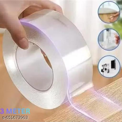 Double Sided Tape -3 Meter Multipurpose Double Sided Tape - Adhesive Tape, Heavy Duty, Heat Resistant, Multi-Functional, Removable, Washable, Anti-Slip Gel Nano Grip Tape (grip tape) - My Health Plan