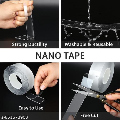 Double Sided Tape -3 Meter Multipurpose Double Sided Tape - Adhesive Tape, Heavy Duty, Heat Resistant, Multi-Functional, Removable, Washable, Anti-Slip Gel Nano Grip Tape (grip tape) - My Health Plan