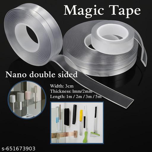Double Sided Tape -3 Meter Multipurpose Double Sided Tape - Adhesive Tape, Heavy Duty, Heat Resistant, Multi-Functional, Removable, Washable, Anti-Slip Gel Nano Grip Tape (grip tape) - My Health Plan