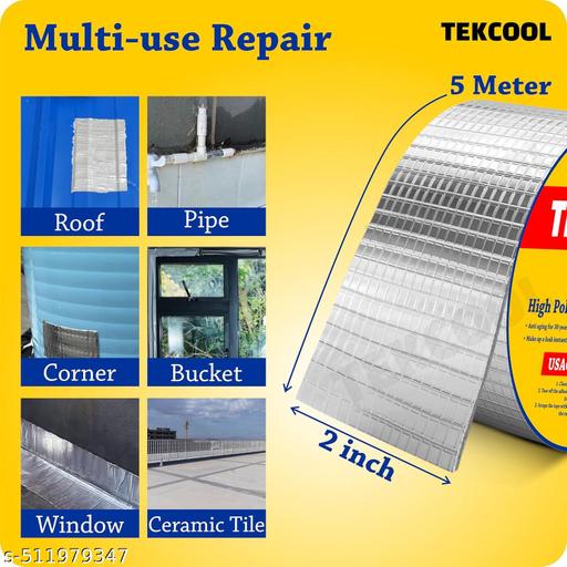 Super Strong Adhesive Waterproof tape Permanent Repair Roof Water Leakage Solution Rubber Foil Suitable for Roof Leak, surface Crack, Window Sill Gap, Boat Sealing, Tank Leak (5CM*5Meter) - My Health Plan