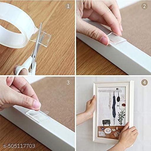 Double Sided Tape -3 Meter Multipurpose Double Sided Tape - Adhesive Tape, Heavy Duty, Heat Resistant, Multi-Functional, Removable, Washable, Anti-Slip Gel Nano Grip Tape (grip tape) - My Health Plan