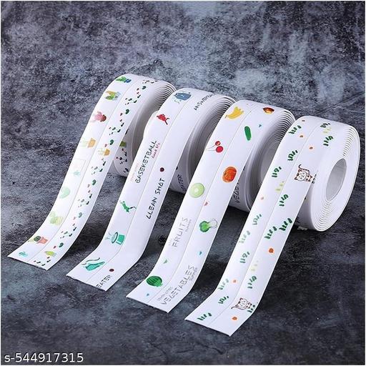 Waterproof Tape for Kitchen Sink Oil Proof Caulk Kitchen Sink Tape Waterproof for Corner Caulk Self Adhesive Sealing Tape Gap Sealer for Platform Bathroom 3.2m*3.8cm (Multi Print) - My Health Plan