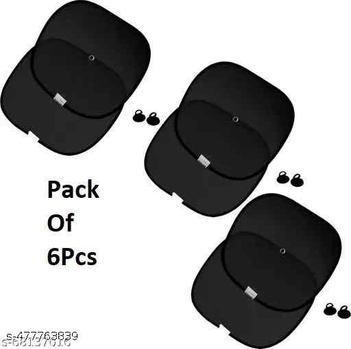 SHANRO Pack Of 6Pcs Side Window Sun Shade For All Car Sun shade for unviersal of cars Useful Compact Car Sunshade Sun shade Car Window Sunshade Sun shade Car Window Curtain Car Window Glass Sunshades for Heat Protection Universal - My Health Plan