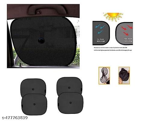 SHANRO Pack Of 6Pcs Side Window Sun Shade For All Car Sun shade for unviersal of cars Useful Compact Car Sunshade Sun shade Car Window Sunshade Sun shade Car Window Curtain Car Window Glass Sunshades for Heat Protection Universal - My Health Plan