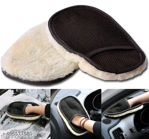 MultI Car Cleaning Glove | Cleaning Supplies dust Cleaner | Car wash Microfiber Cleaner Gloves | Car & Bike Cleaning Glove Hand Duster Accessories (1 Pcs) - My Health Plan