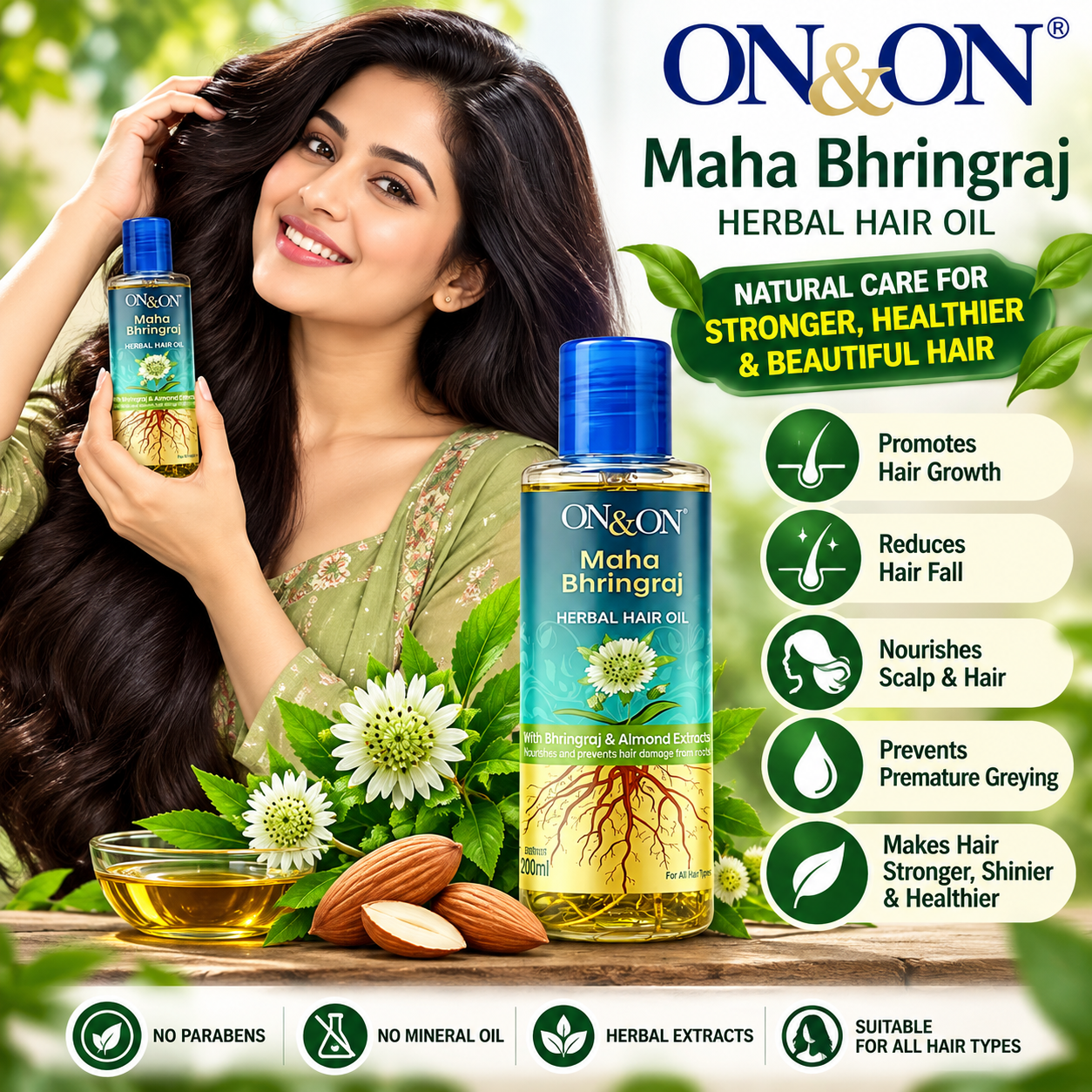 MAHA BHRINGRAJ HERBAL HAIR OIL - My Health Plan