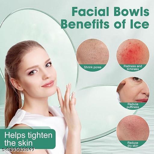 Face Bowl for Ice with Built-in Ice Tray – Collapsible Silicone Facial Ice Bath Bowl for Cold Plunge Therapy, Skin Tightening & Acne Relief – Portable Spa Tool for Home & Travel (Pack of 1) - Myshopic 