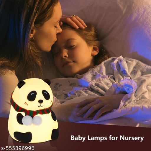 Rechargeable Silicone Panda Night Light for Kids | 7-Color LED Changing Lamp  - Myshopic 