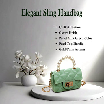 Elegant Quilted Mini Handheld & Sling Fashion Handbag (1 PC) - Myshopic 