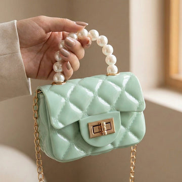 Elegant Quilted Mini Handheld & Sling Fashion Handbag (1 PC) - Myshopic 