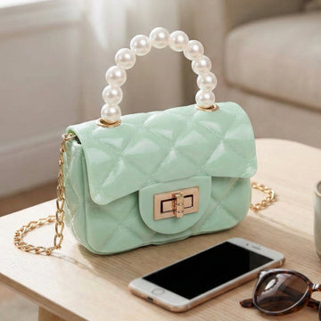 Elegant Quilted Mini Handheld & Sling Fashion Handbag (1 PC) - Myshopic 