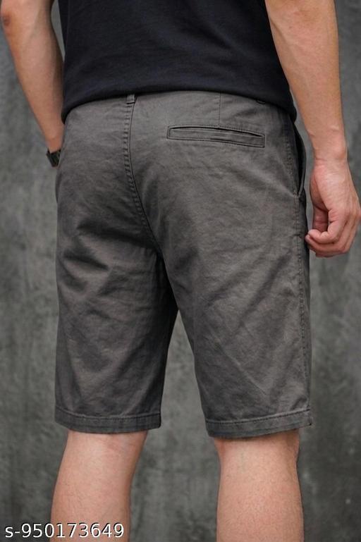 Regular Fit Cargo Shorts for Men | Cotton Summer Shorts | Utility Pocket Stylish Dark Grey Shorts - Velora online store 