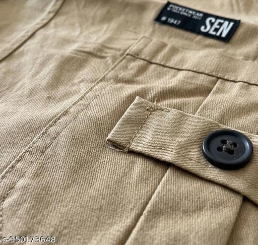 Regular Fit Cargo Shorts for Men | Cotton Summer Shorts | Utility Pocket Stylish Khakhi Shorts - Velora online store 