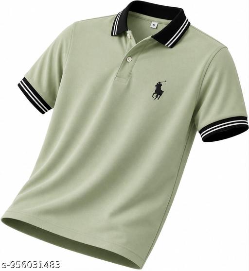  Polo Cotton Blend T-shirt || Collar Matty T-shirt || Half Sleeve Collar Matty T-shir - Velora online store 